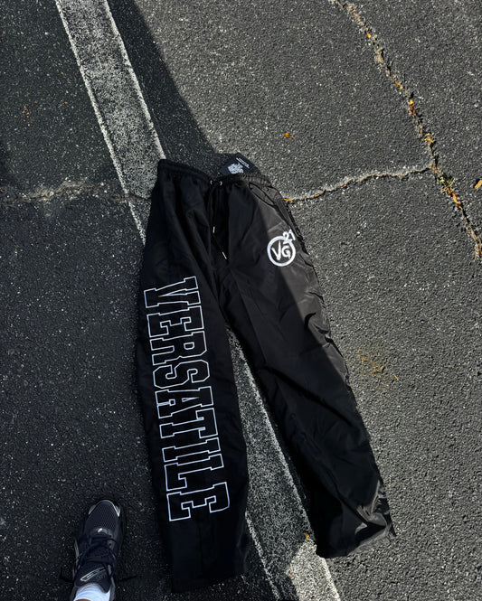 Black windbreaker pants